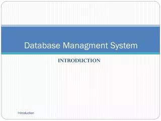 Database Managment System