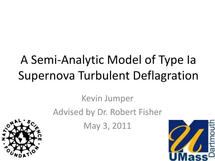 a semi analytic model of type ia supernova turbulent deflagration