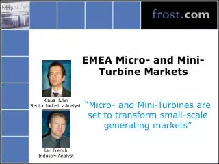 EMEA Micro- and Mini-Turbine Markets