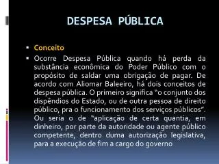 despesa p blica