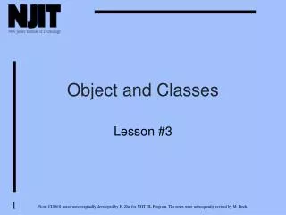 Object and Classes