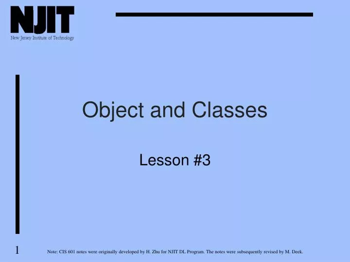 object and classes