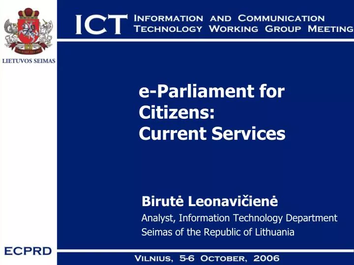 e parliament for citizens current services