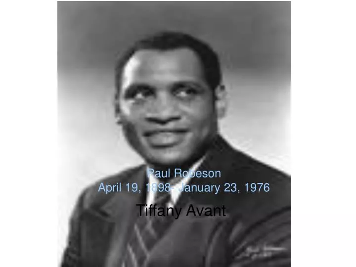 paul robeson april 19 1898 january 23 1976