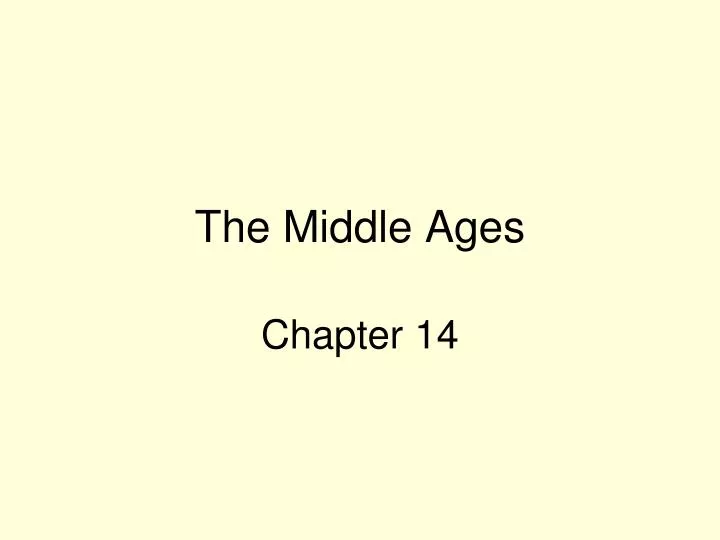 the middle ages