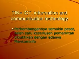 tik ict information and communication technology