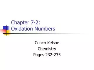 chapter 7 2 oxidation numbers