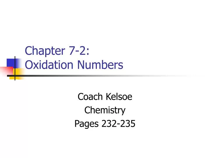 chapter 7 2 oxidation numbers