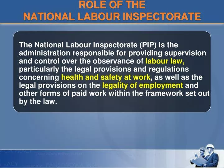 role of the national labour inspectorate