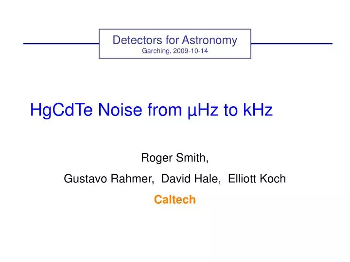 hgcdte noise from hz to khz