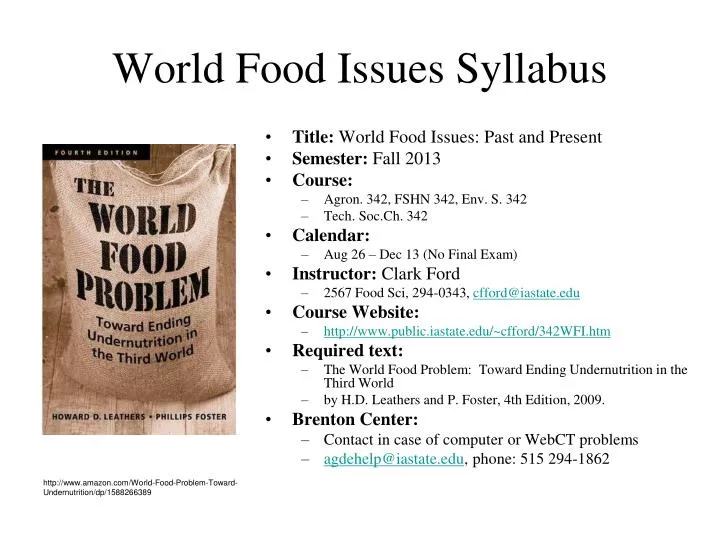 world food issues syllabus