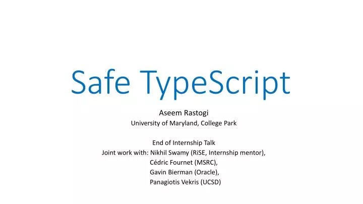 safe typescript