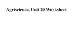 Agriscience, Unit 20 Worksheet - slide 1