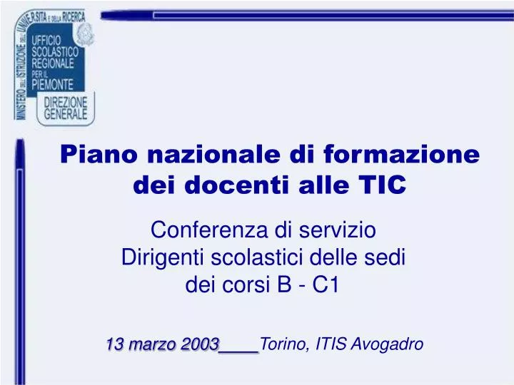 piano nazionale di formazione dei docenti alle tic