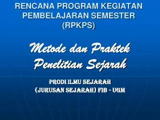 rencana program kegiatan pembelajaran semester rpkps