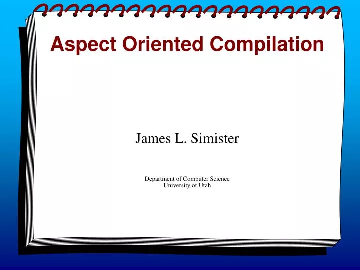 aspect oriented compilation