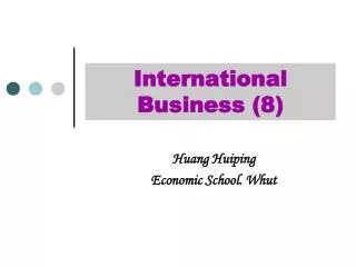 international business 8