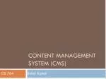 Content Management System (CMS) - slide 1