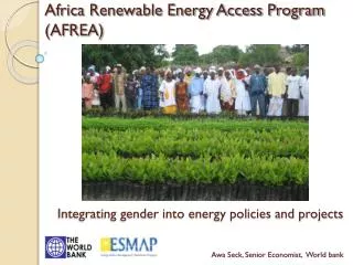 Africa Renewable Energy Access Program (AFREA)