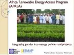 Integrating Gender in Africa's Renewable Energy Access Program (AFREA) - slide 1
