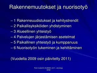 rakennemuutokset ja nuorisoty