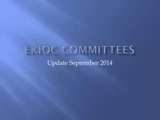 EKIOC Committees