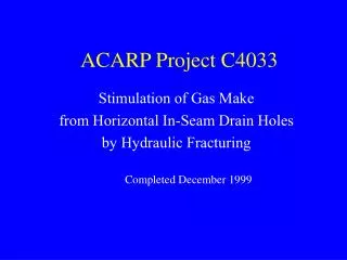 ACARP Project C4033