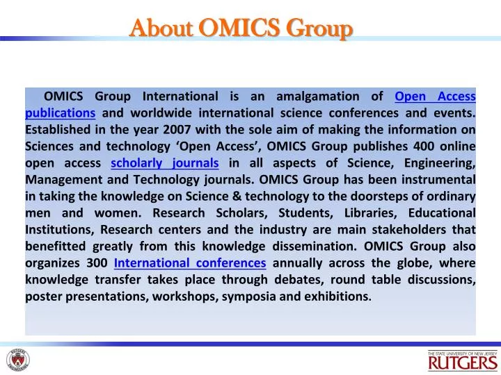 about omics group