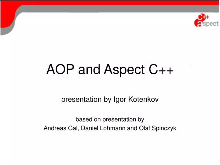 aop and aspect c
