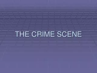 THE CRIME SCENE