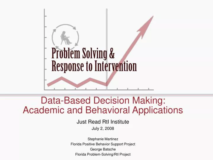 data based decision making academic and behavioral applications