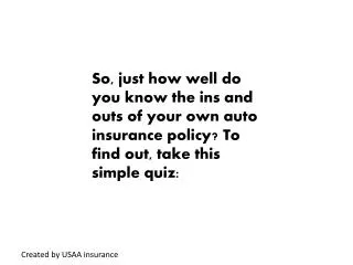 Created by USAA insurance
