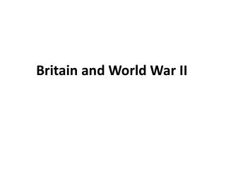 Britain and World War II