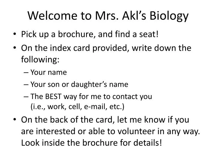 welcome to mrs akl s biology