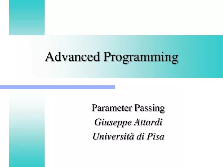 advanced programming