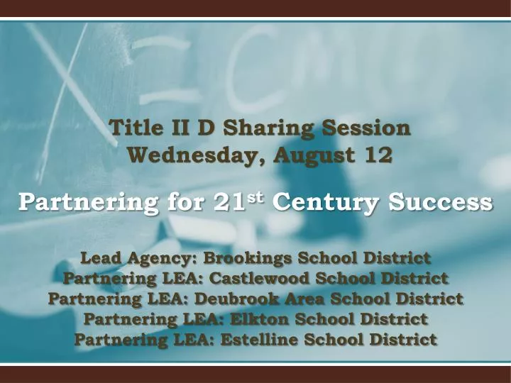 title ii d sharing session wednesday august 12