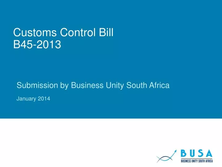 customs control bill b45 2013