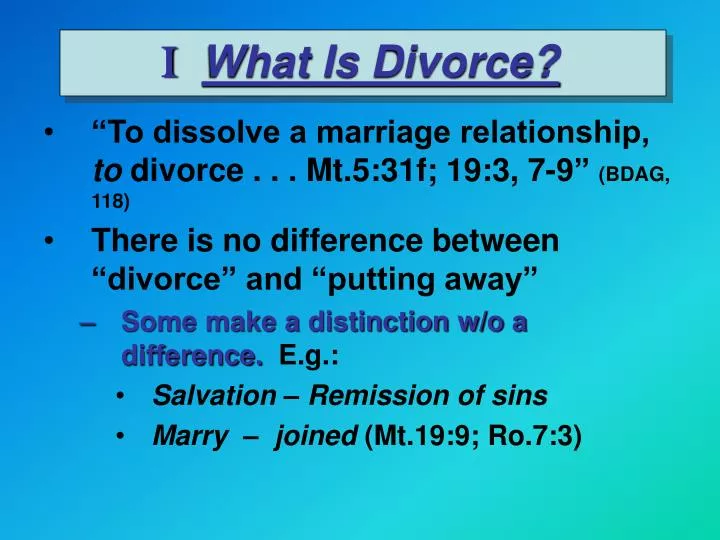 i what is divorce