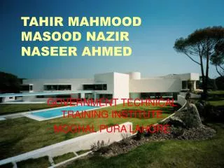 TAHIR MAHMOOD MASOOD NAZIR NASEER AHMED