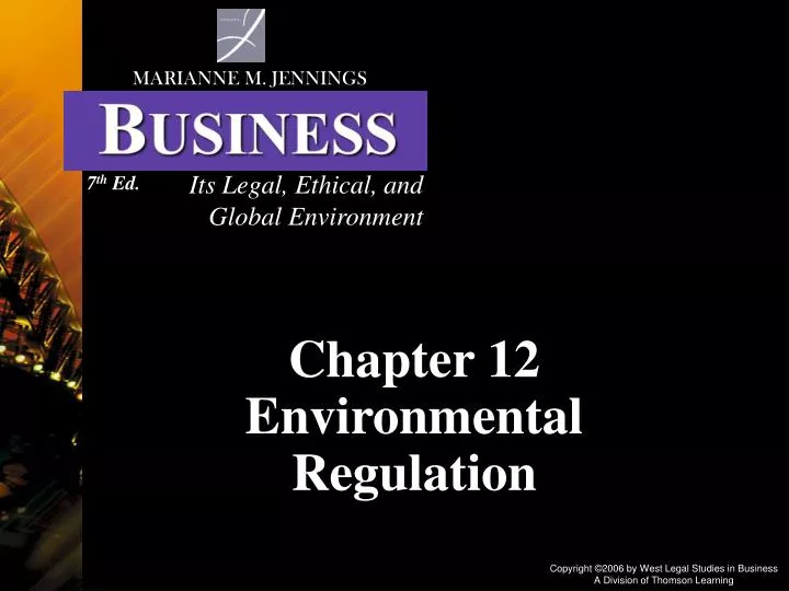 chapter 12 environmental regulation