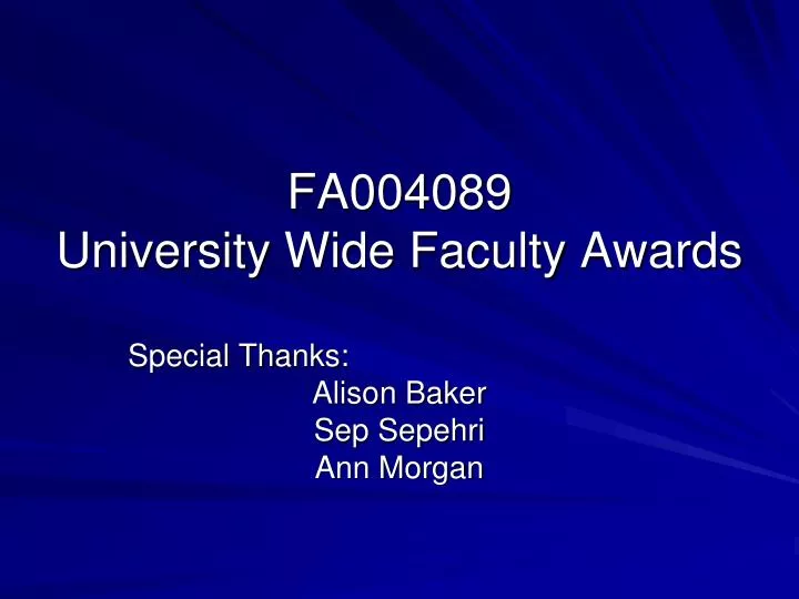 fa004089 university wide faculty awards