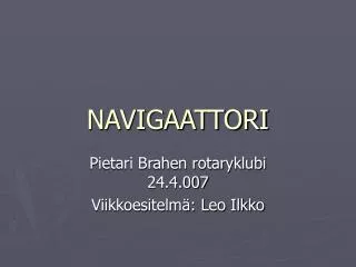navigaattori