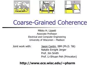 Coarse-Grained Coherence