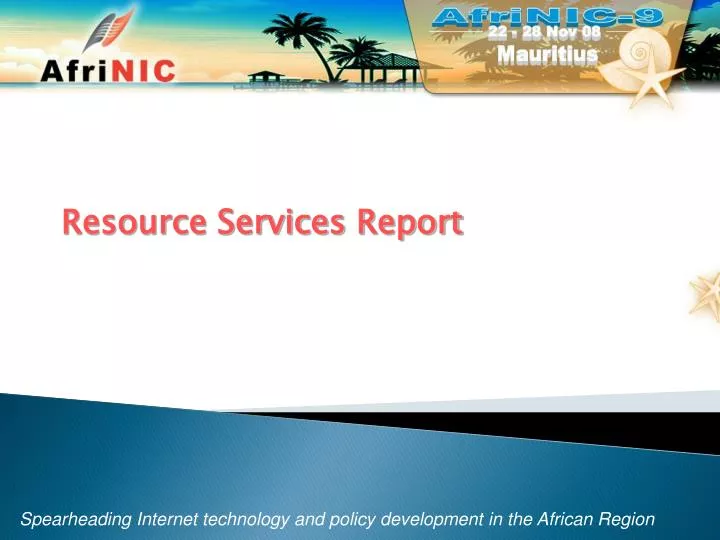 resource services report