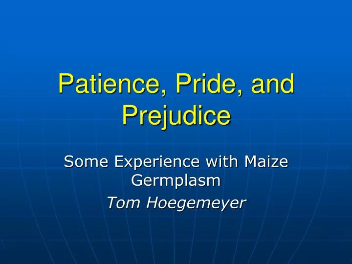 patience pride and prejudice