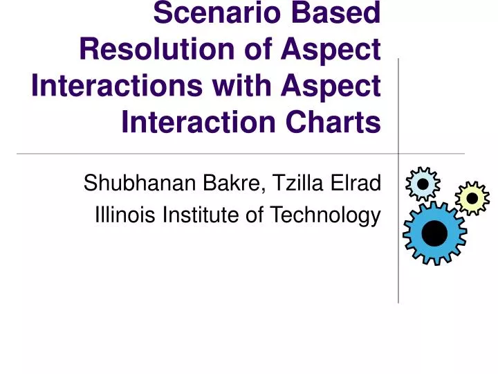 scenario based resolution of aspect interactions with aspect interaction charts
