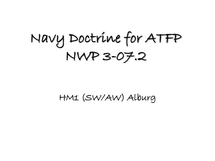 navy doctrine for atfp nwp 3 07 2