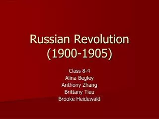 Russian Revolution (1900-1905)