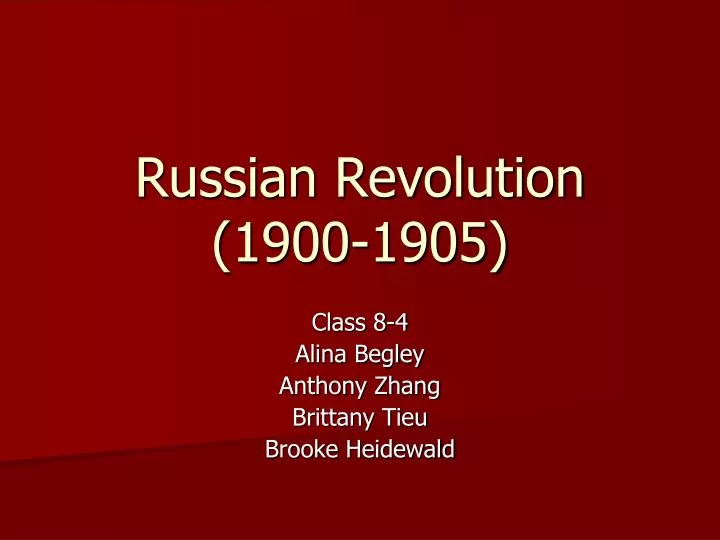 russian revolution 1900 1905