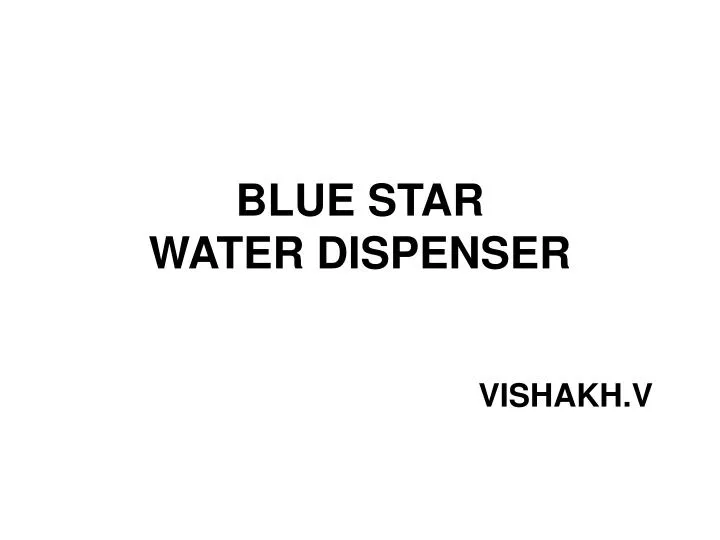blue star water dispenser